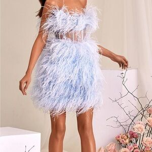 Alamour The Label Blue Strapless Night Out Dress